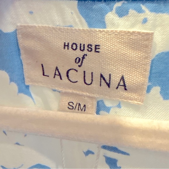 NWT House of Lacuna Lou Lou Blouse in Blue Floral - Picture 4 of 7